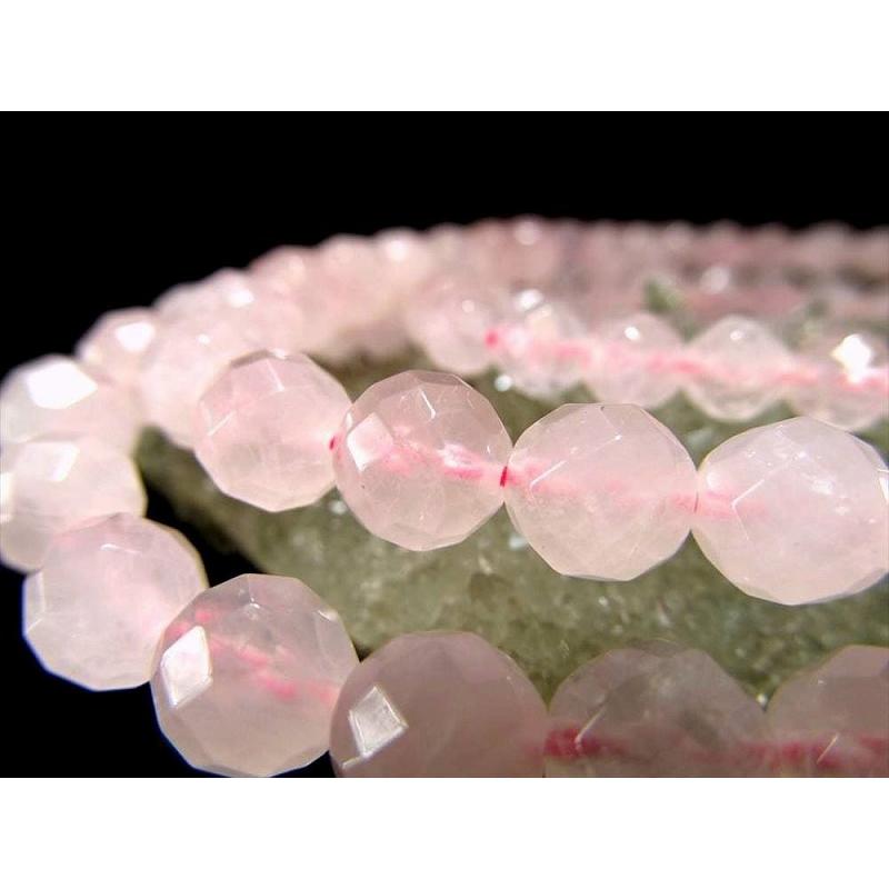 激安宣言 64面カット 約12mm珠 ローズクォーツ 紅水晶 一連 約37-39cm カット ブラジル産 geki rn-s パワーストーン 天然石 | ブランド登録なし | 04