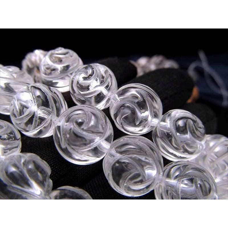 激安宣言 薔薇カット 約8mm珠 天然水晶 クリスタル 一連 約37-39cm バラカット ブラジル産 geki rn-s パワーストーン 天然石 | ブランド登録なし | 02