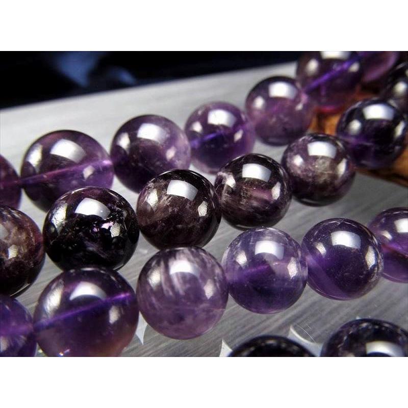激安宣言 約10mm珠 濃アメジスト 一連 約37-39cm 2月の誕生石 ブラジル産 geki rn-s パワーストーン 天然石 | ブランド登録なし | 03