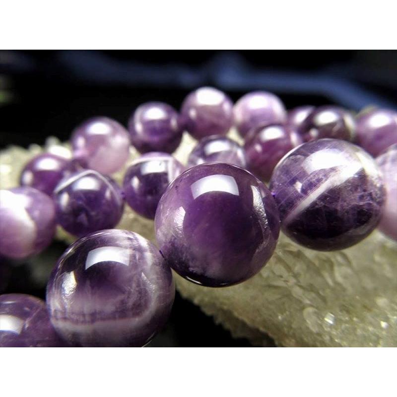 10mm珠 シェブロンアメジスト ケープアメジスト 一連破格 約38-40cm 極上 天然石 ビーズ パワーストーン ブラジル産 rn-p パワーストーン 天然石 | ブランド登録なし | 01