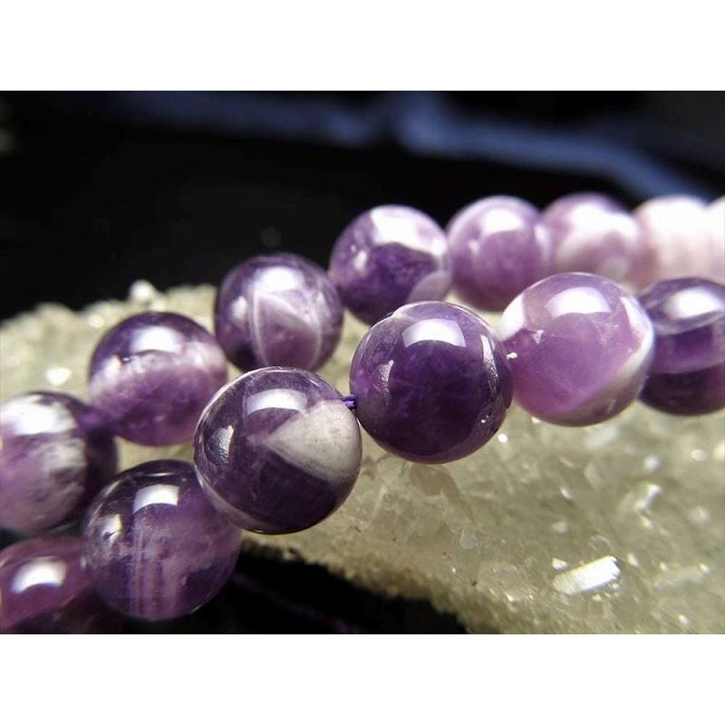 10mm珠 シェブロンアメジスト ケープアメジスト 一連破格 約38-40cm 極上 天然石 ビーズ パワーストーン ブラジル産 rn-p パワーストーン 天然石 | ブランド登録なし | 03