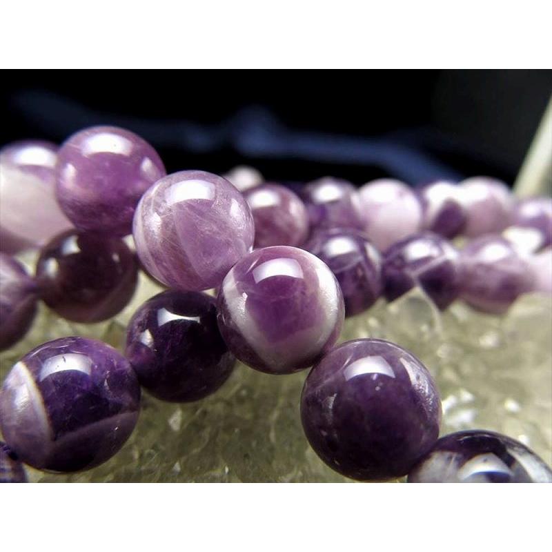 10mm珠 シェブロンアメジスト ケープアメジスト 一連破格 約38-40cm 極上 天然石 ビーズ パワーストーン ブラジル産 rn-p パワーストーン 天然石 | ブランド登録なし | 04