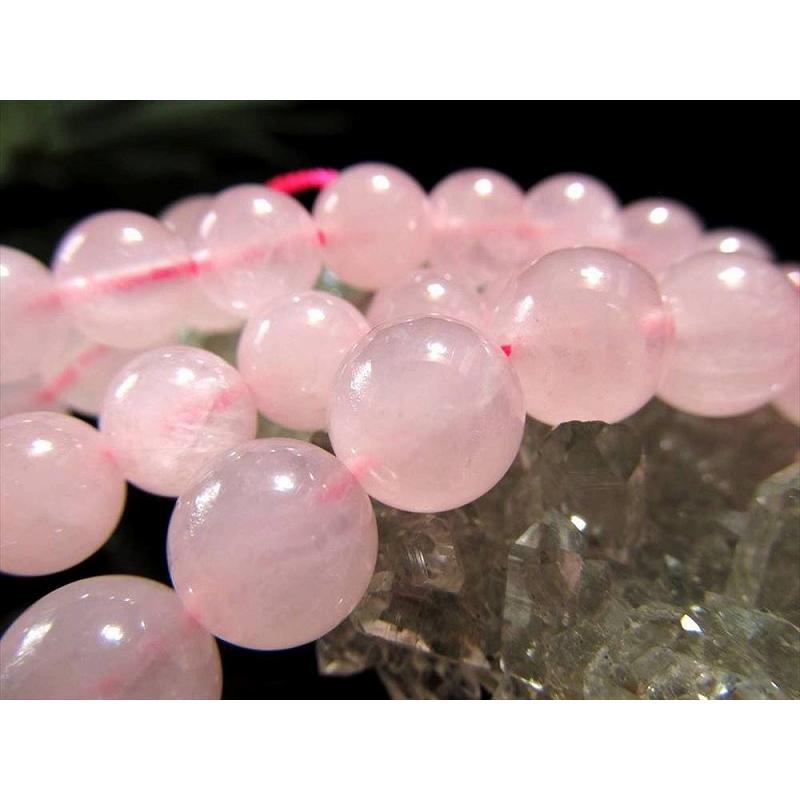 激安宣言 約14mm珠 ローズクォーツ 紅水晶 一連 約37-39cm 天然石 ビーズ パワーストーン ブラジル産 geki rn-s パワーストーン 天然石 | ブランド登録なし | 02
