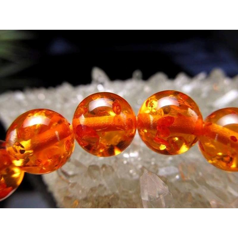 激安宣言 約8mm珠 アンバー 人工 一連 約37-39cm 極上 人工石 ビーズ パワーストーン geki rn-s パワーストーン 天然石 | ブランド登録なし | 02