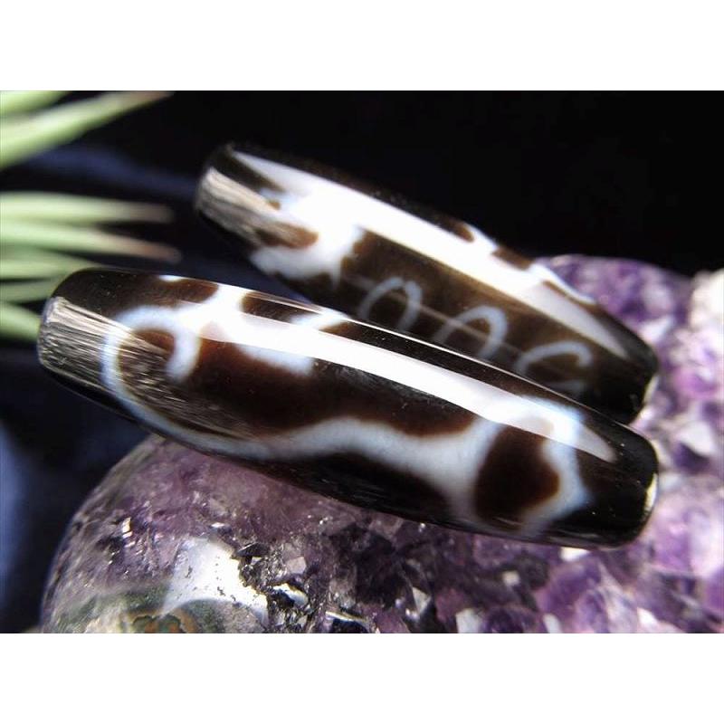 A至純天珠 龍水蓮花三眼天珠 りゅうすいれんかさんがんてんじゅ 約37