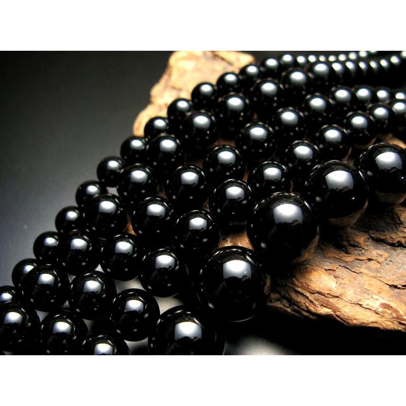 激安宣言 約14mm珠 一連 ブラックオニキス 約37-39cm 極上 天然石 ビーズ パワーストーン 黒瑪瑙 ブラジル産 geki rn-s パワーストーン 天然石 | ブランド登録なし | 02