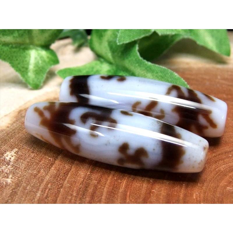 三本爪 A至純天珠 龍神白天珠 りゅうじん しろ てんじゅ サイズ：約37ミリ 1個売り 極上 天然石 ビーズ パワーストーン 現品撮影の2個 te-s パワーストーン | ブランド登録なし | 04