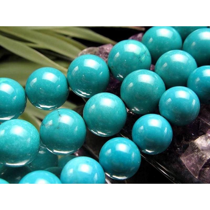 激安宣言 約10mm珠 ターコイズ トルコ石 一連 約37-39cm 天然染色 極上 天然石 連売り パワーストーン geki rn-s パワーストーン 天然石 | ブランド登録なし | 01