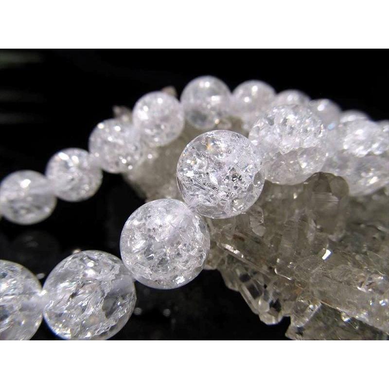 激安宣言 約6mm珠 レインボー水晶 爆裂水晶 一連 約37-39cm ブラジル産 geki rn-s パワーストーン 天然石 | ブランド登録なし | 04