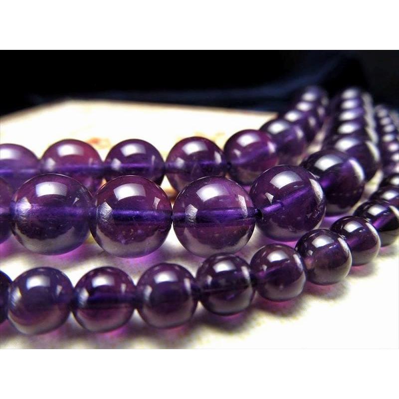 3A 8mm珠 透明アメジスト 一連 約38cm-40cm 天然石 ビーズ パワーストーン ブラジル産 rn-p パワーストーン 天然石 | ブランド登録なし
