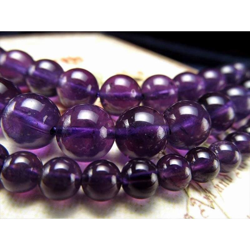 3A 8mm珠 透明アメジスト 一連 約38cm-40cm 天然石 ビーズ パワーストーン ブラジル産 rn-p パワーストーン 天然石 | ブランド登録なし | 02