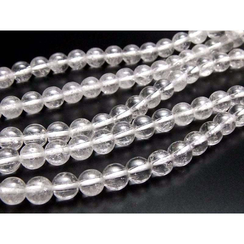 A+ 約6mm珠 天然ヒマラヤ水晶 一連約38-40cm クリスタル 極上 天然石 ビーズ パワーストーン 産地保証書ギャランティーカード付き ネパール | ブランド登録なし | 05