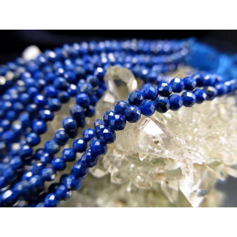 4A 2mm-2.5mm珠 ラピスラズリ 極小サイズカット 一連 約37-39cm 穴径約0.4mm アフガニスタン産 rn-s パワーストーン 天然石 | ブランド登録なし | 01