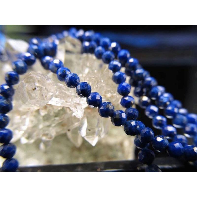 4A 2mm-2.5mm珠 ラピスラズリ 極小サイズカット 一連 約37-39cm 穴径約0.4mm アフガニスタン産 rn-s パワーストーン 天然石 | ブランド登録なし | 04