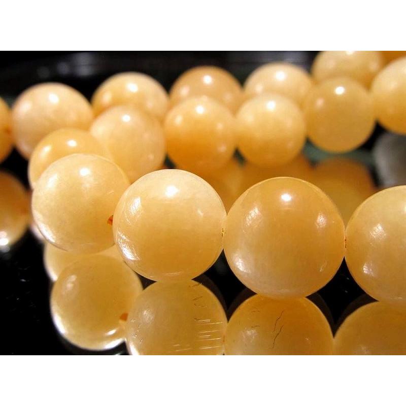 激安宣言 AA 約12mm珠 ハニーカルサイト 一連 約38-40cm 特に女性に人気 蜜蝋のような優しい色合い ホワイト&イエロー 癒しとリラックス効果 メキシコ産 | ブランド登録なし | 03