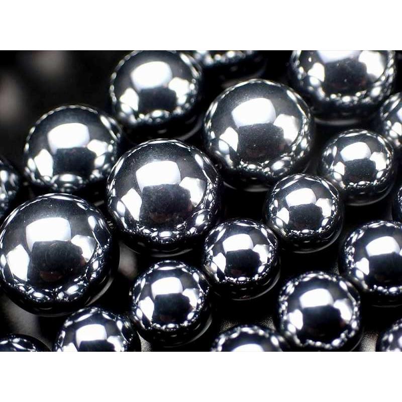 テラヘルツ鉱石 丸珠ビーズ 約8mm-8.5mm珠 一連 約38cm-40cm つやつや光沢 話題の 高純度 テラヘルツ 鉱石 2026年 検査機関にて検査済み 本物保証 返品保証 | ブランド登録なし