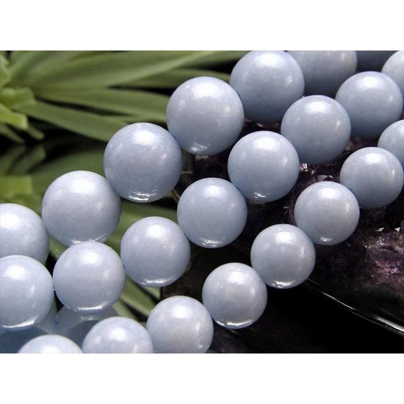 激安宣言 2A 約8mm珠 エンジェライト 一連 約37-39cm 硬石膏 極上 天然石 ビーズ パワーストーン ペルー産 geki rn-s パワーストーン 天然石 | ブランド登録なし | 01