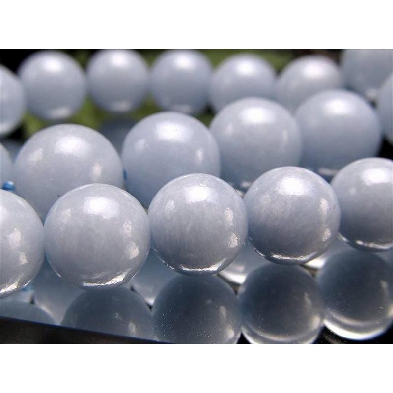 激安宣言 2A 約8mm珠 エンジェライト 一連 約37-39cm 硬石膏 極上 天然石 ビーズ パワーストーン ペルー産 geki rn-s パワーストーン 天然石 | ブランド登録なし | 02