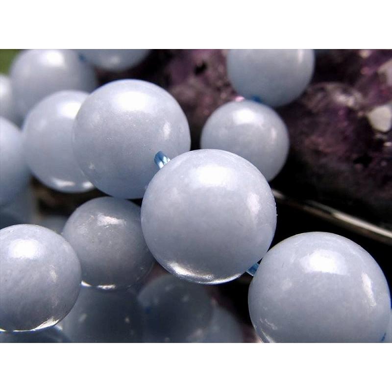 激安宣言 2A 約8mm珠 エンジェライト 一連 約37-39cm 硬石膏 極上 天然石 ビーズ パワーストーン ペルー産 geki rn-s パワーストーン 天然石 | ブランド登録なし | 04