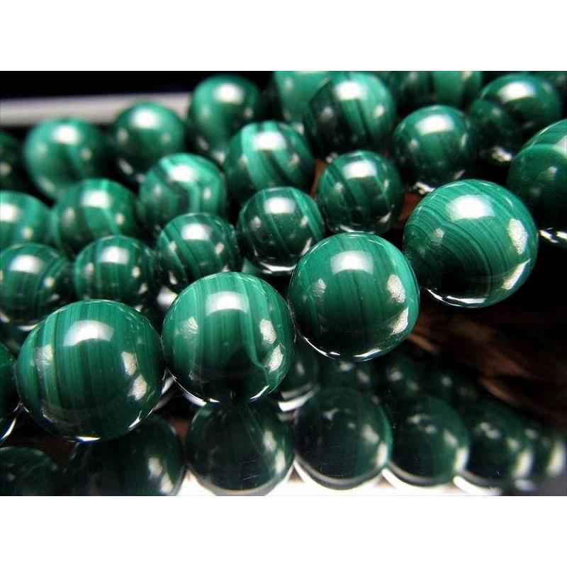 激安宣言 AA 約6mm珠 マラカイト 孔雀石 一連 約37-39cm コンゴ産 geki rn-s パワーストーン 天然石 | ブランド登録なし | 01