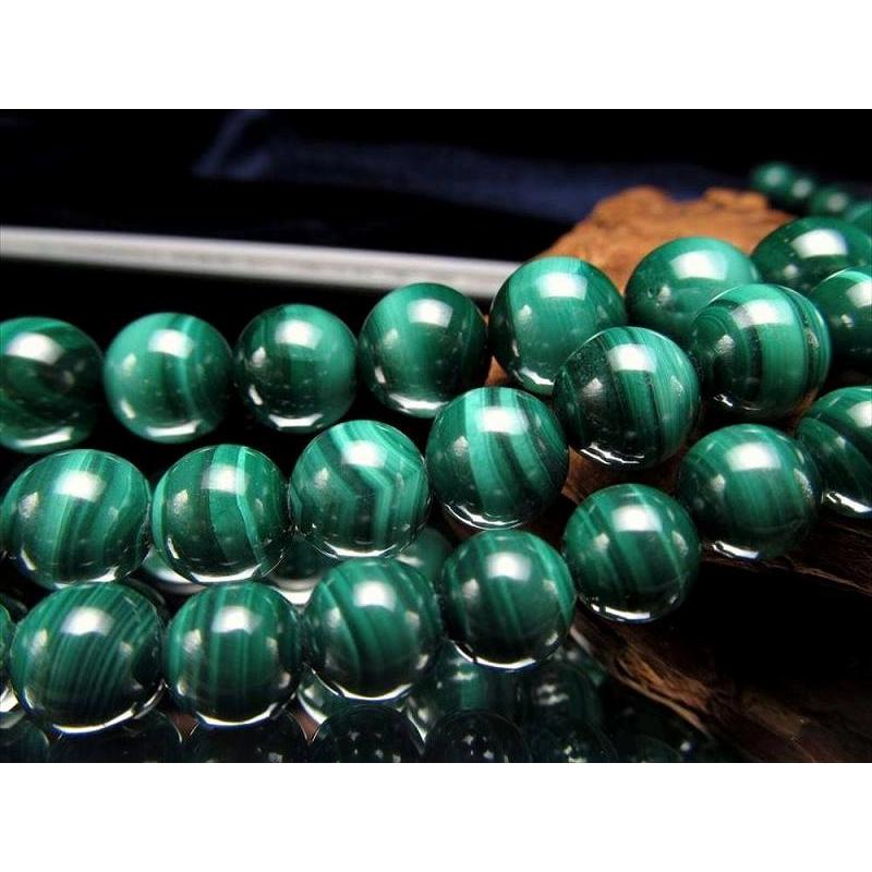 激安宣言 AA 約6mm珠 マラカイト 孔雀石 一連 約37-39cm コンゴ産 geki rn-s パワーストーン 天然石 | ブランド登録なし | 03