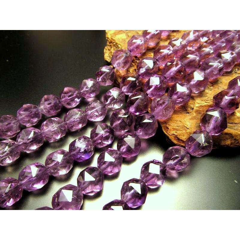 最高級 7-8mm珠 アメジスト スターカット 一連 約38-40cm 天然アメジスト 極上 天然石 ビーズ パワーストーン ブラジル産 rn-p | ブランド登録なし | 01