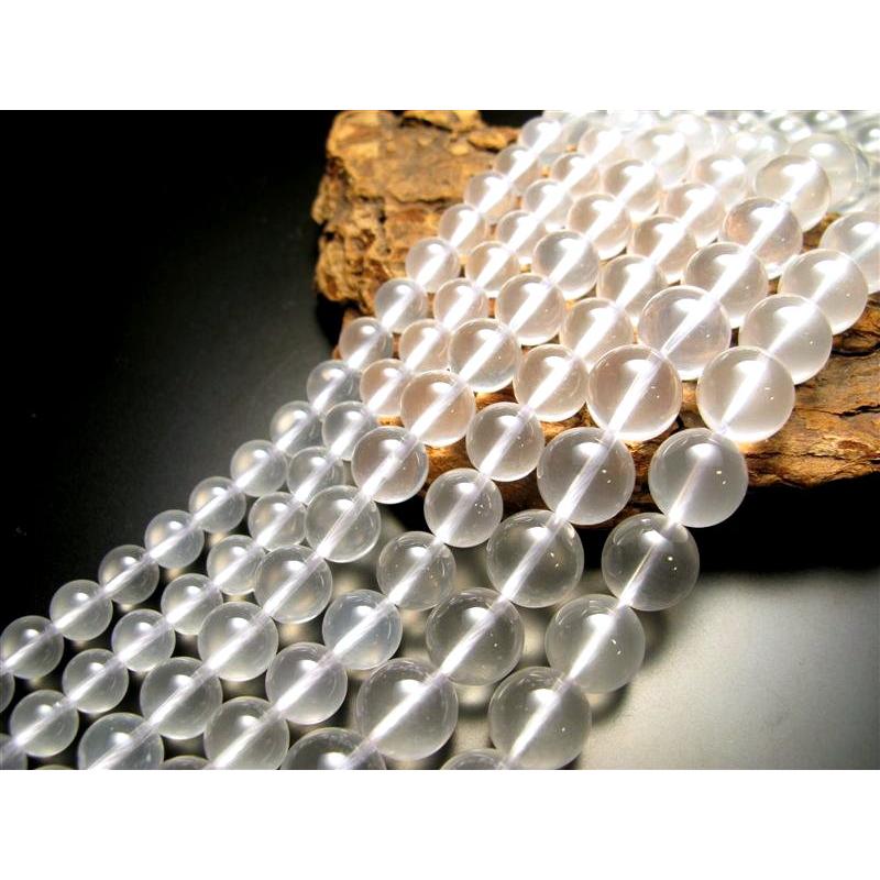 激安宣言 AAA 約10mm珠 ミルキークォーツ 乳石英 一連 約37-39cm ブラジル産 geki rn-s パワーストーン 天然石 | ブランド登録なし | 02