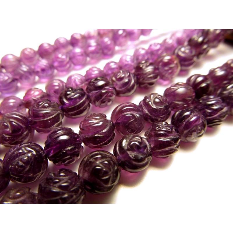激安宣言 約6mm珠 薔薇カット アメジスト 一連 約37-39cm 紫水晶 ローズ 極上 天然石 ビーズ パワーストーン ブラジル産 geki rn-s パワーストーン 天然石 | ブランド登録なし