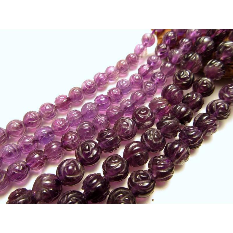 激安宣言 約6mm珠 薔薇カット アメジスト 一連 約37-39cm 紫水晶 ローズ 極上 天然石 ビーズ パワーストーン ブラジル産 geki rn-s パワーストーン 天然石 | ブランド登録なし | 02
