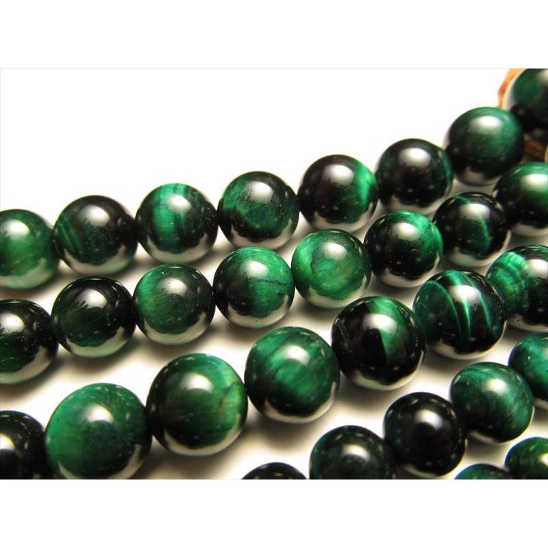 AAA タイガーアイ グリーン 約6-6.5mm珠 一連 約38-40cm 虎目石 グリーンカラー rn-p パワーストーン 天然石 | ブランド登録なし | 01