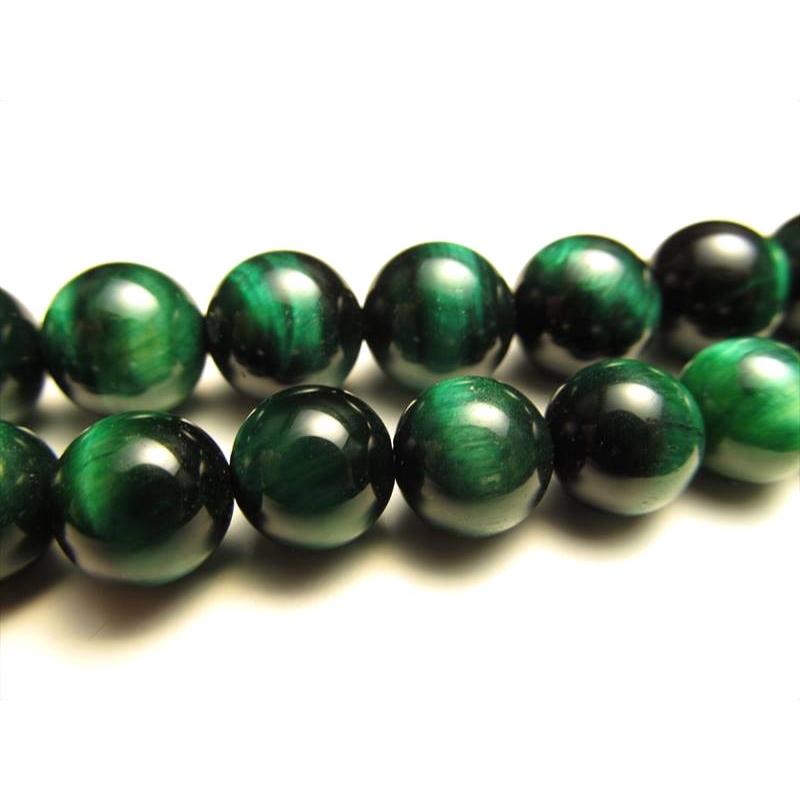 AAA タイガーアイ グリーン 約8-8.5mm珠 一連 約38-40cm 虎目石 グリーンカラー rn-p パワーストーン 天然石 | ブランド登録なし | 03