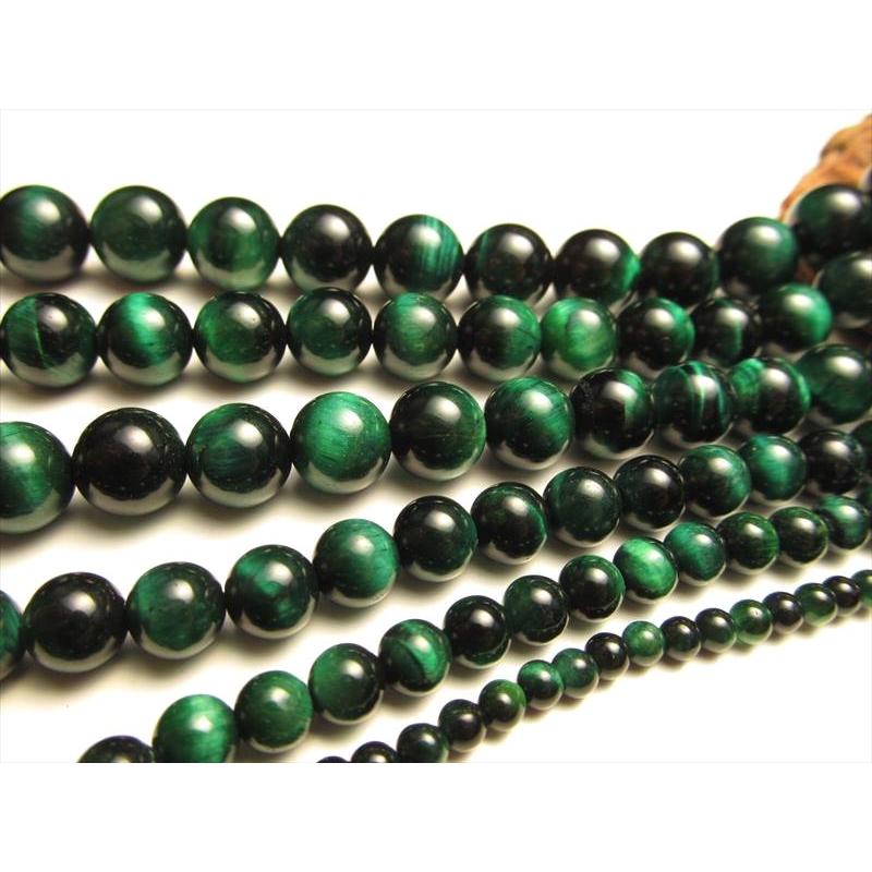 AAA タイガーアイ グリーン 約12mm珠 一連 約38-40cm 虎目石 グリーンカラー rn-p パワーストーン 天然石 | ブランド登録なし | 02