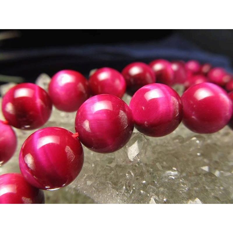 激安宣言 AAA 約12mm珠 ピンクカラー タイガーアイ 一連 約37-39cm 南アフリカ産 rn-s geki-sak パワーストーン 天然石 | ブランド登録なし | 02