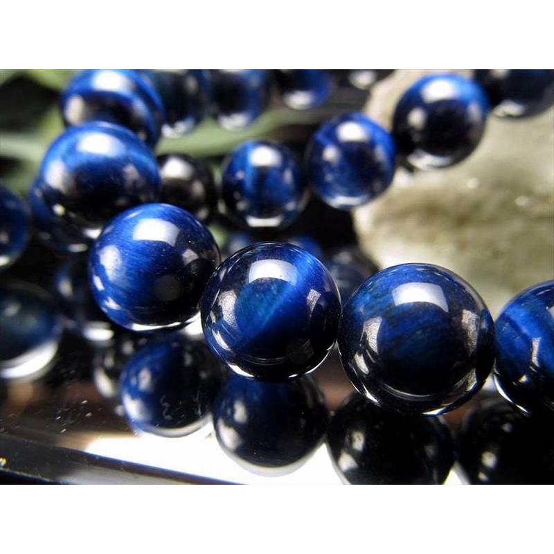 激安宣言 AAA 約8mm珠 ブルーカラー タイガーアイ 一連 約37-39cm 南アフリカ産 rn-s geki-sak パワーストーン 天然石 | ブランド登録なし | 02