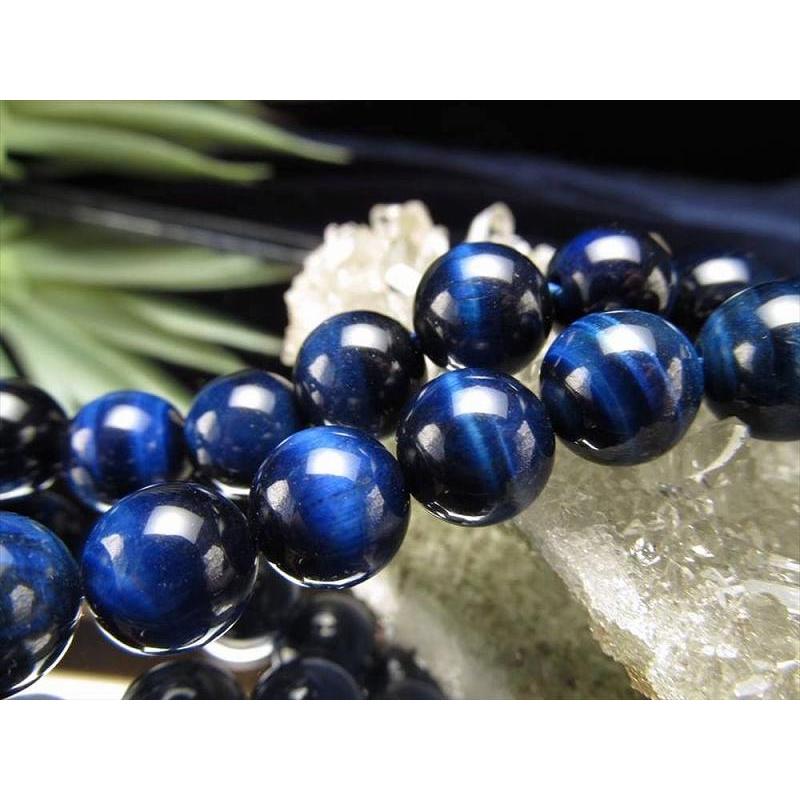 激安宣言 AAA 約10mm珠 ブルーカラー タイガーアイ 一連 約37-39cm 南アフリカ産 rn-s geki-sak パワーストーン 天然石 | ブランド登録なし | 01