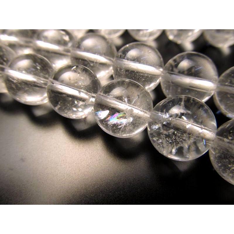 A+ 12mm珠 虹クラック入り 天然ヒマラヤ水晶 一連約38-40cm クリスタル 極上 天然石 ビーズ パワーストーン rn-p | ブランド登録なし | 02