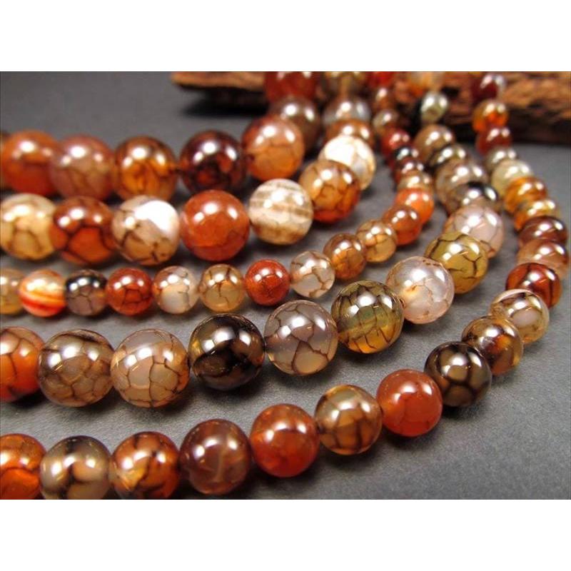 6mm珠 ドラゴンアゲート 一連 約38-40cm まるで龍のウロコ 厄除け 無病息災 龍紋瑪瑙 ブラジル産 rn-p | ブランド登録なし | 02