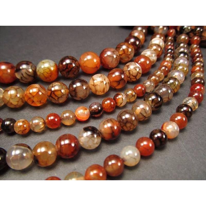 12mm珠 ドラゴンアゲート 一連 約38-40cm まるで龍のウロコ 厄除け 無病息災 龍紋瑪瑙 ブラジル産 rn-p | ブランド登録なし | 01