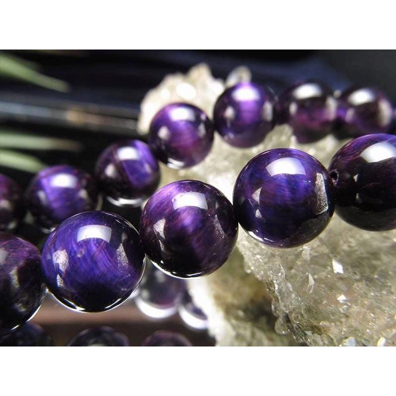 激安宣言 AAA 約6mm珠 パープルカラー タイガーアイ 一連 約37-39cm 南アフリカ産 rn-s geki-sak パワーストーン 天然石 | ブランド登録なし | 02