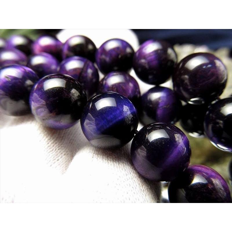激安宣言 AAA 約6mm珠 パープルカラー タイガーアイ 一連 約37-39cm 南アフリカ産 rn-s geki-sak パワーストーン 天然石 | ブランド登録なし | 04