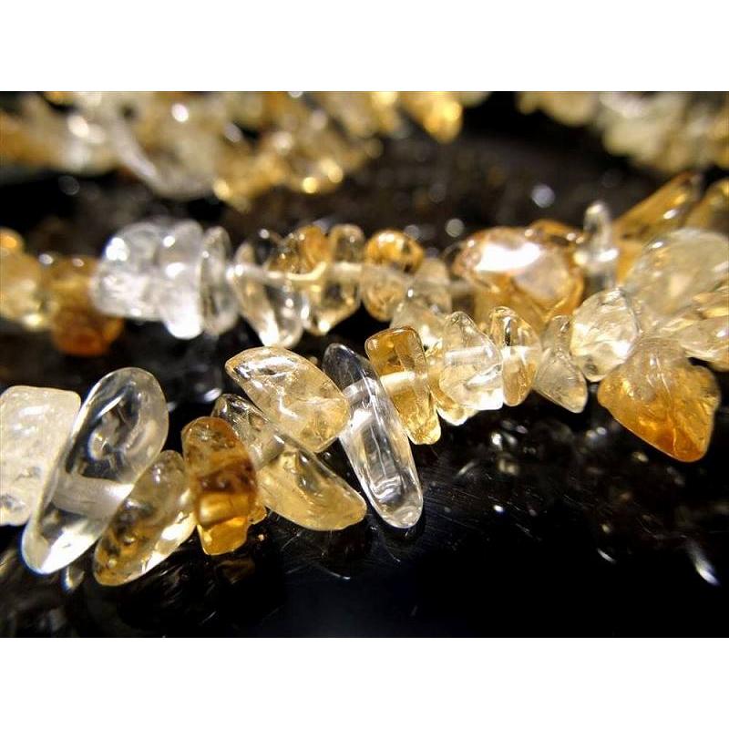 レインボーシトリン さざれ 連 約5mm-10mm 約75cm-80cm 長くてお得 富・商売繁盛をもたらす石 ブラジル産 rn-s パワーストーン 天然石 | ブランド登録なし | 02