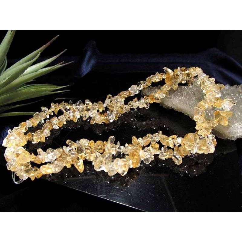 レインボーシトリン さざれ 連 約5mm-10mm 約75cm-80cm 長くてお得 富・商売繁盛をもたらす石 ブラジル産 rn-s パワーストーン 天然石 | ブランド登録なし | 05