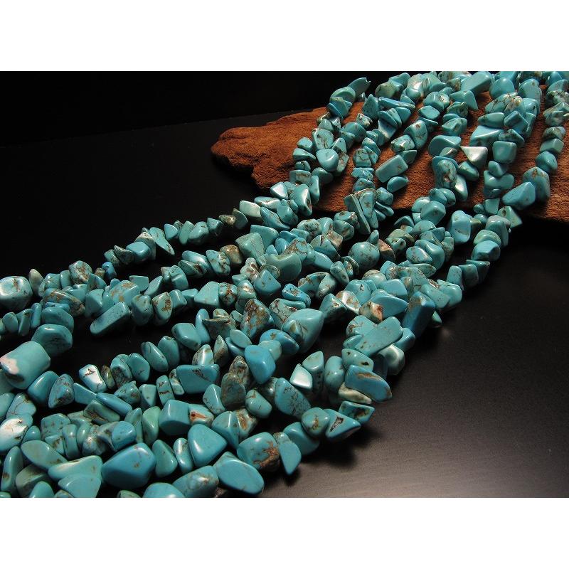 天然染色 ターコイズ さざれ連 約5mm-10mm珠 一連 約78-80cm 激安奉仕 単色カラー ネックレスなどに rn-s パワーストーン 天然石 | ブランド登録なし | 01