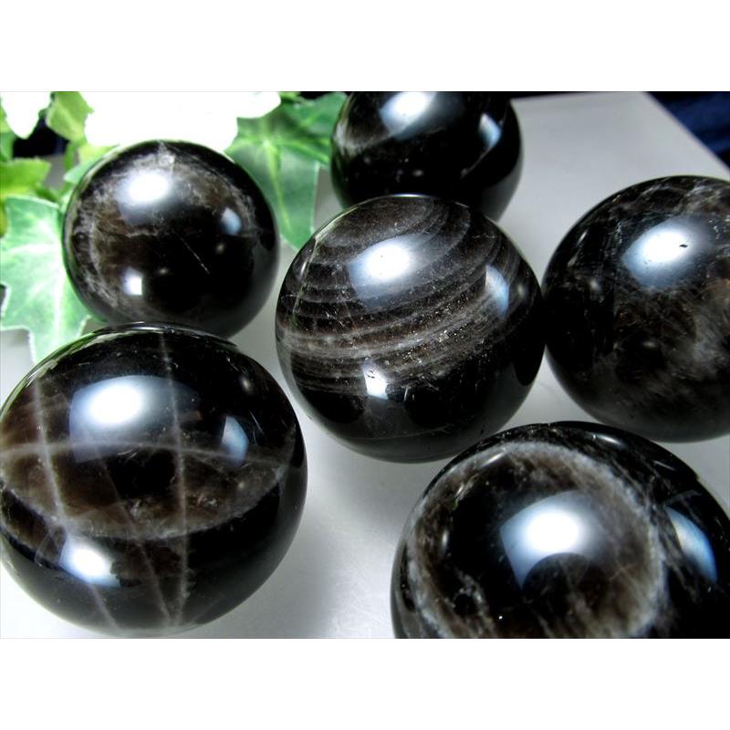 大人気 モリオンスフィア 2A 黒水晶 モリオン 丸玉 置物 直径約36mm-38mm 大人気丸玉 魔除け 厄除けの黒い水晶 チベット産 ma-s パワーストーン | ブランド登録なし | 04