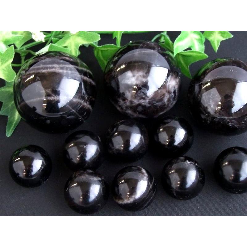 3A 黒水晶 モリオン 丸玉 置物 1個売り 直径約50mm-52mm 大人気 モリオンスフィア 魔除け 厄除けの黒い水晶 チベット産 パワーストーン 天然石 | ブランド登録なし | 08