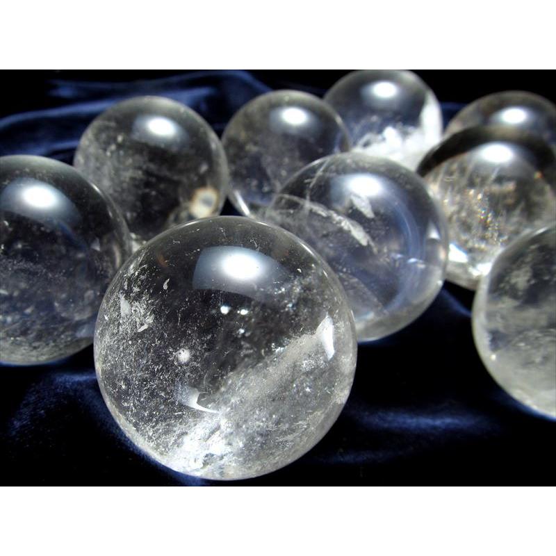 天然透明水晶 丸玉 直径32mm-34mm すべての浄化と純粋さの象徴 お守り 