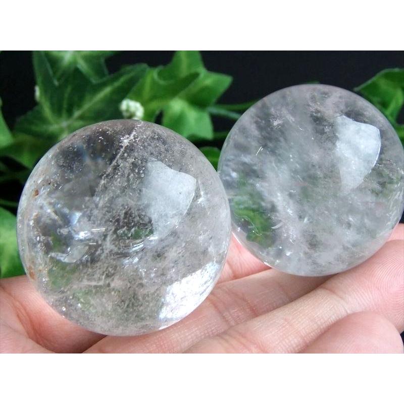 天然透明水晶 丸玉 直径32mm-34mm すべての浄化と純粋さの象徴 お守りにも クリスタルスフィア ブラジル産 ma-s パワーストーン 天然石 | ブランド登録なし | 06