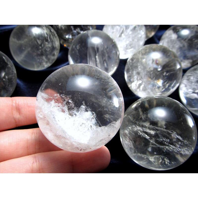 天然透明水晶 丸玉 直径34mm-36mm すべての浄化と純粋さの象徴 お守りにも クリスタルスフィア ブラジル産 ma-s パワーストーン 天然石 | ブランド登録なし | 04