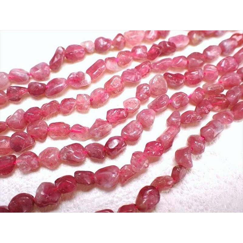 ピンクトルマリン タンブル連 幅約4-5mm 一連 約38-40cm 高品質入荷 お買い得タンブル連 ラフっぽいカット ブラジル産 rn-p パワーストーン 天然石 | ブランド登録なし | 01