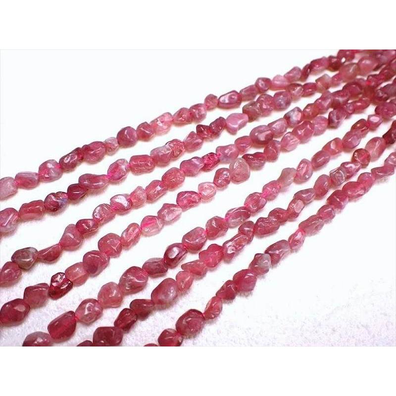 ピンクトルマリン タンブル連 幅約4-5mm 一連 約38-40cm 高品質入荷 お買い得タンブル連 ラフっぽいカット ブラジル産 rn-p パワーストーン 天然石 | ブランド登録なし | 02